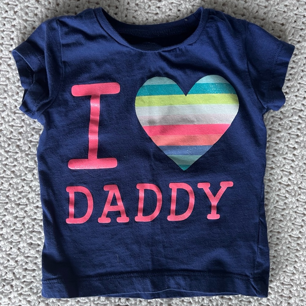 Carters I love daddy tshirt 6-12 months (fits small)